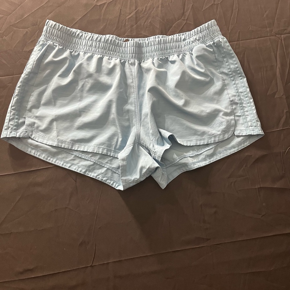 adidas Women's Light Blue Athletic Shorts